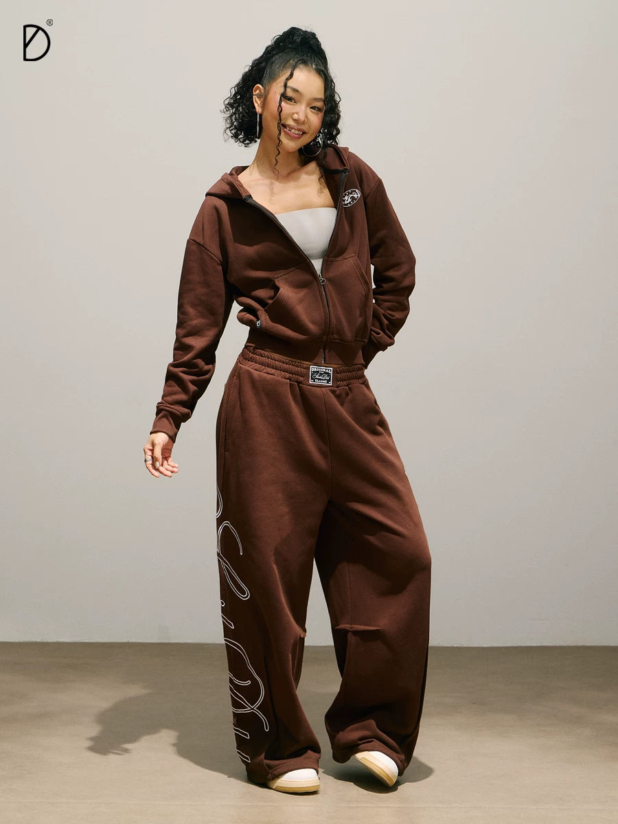 SMILEDDD Simple Cardigan Casual Sweatpants
