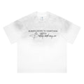 SUPER WAY Spray Color Gradual Change Letter Printing Simple Tee