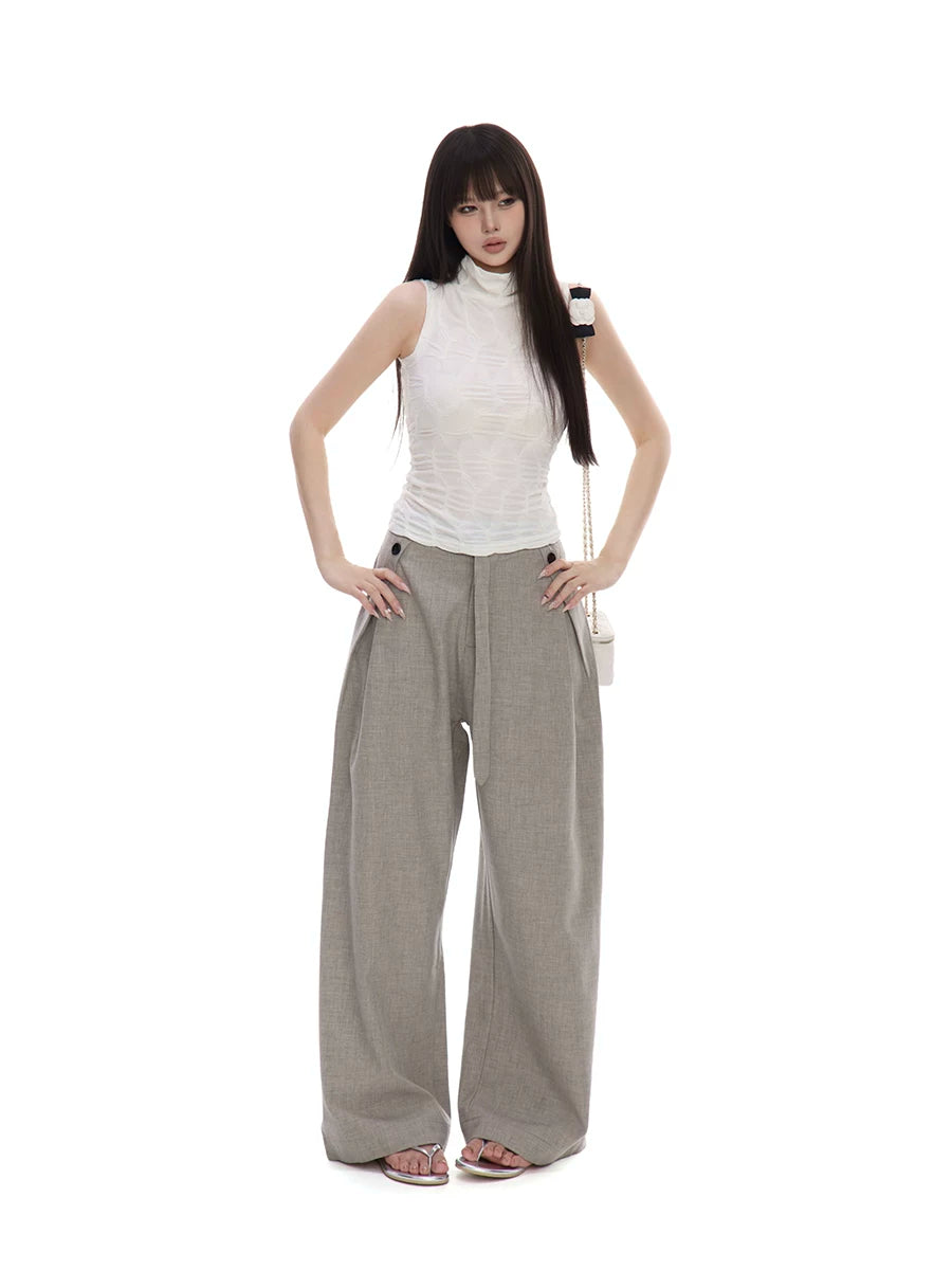 WITHMIN Pleated Straight-leg Slacks