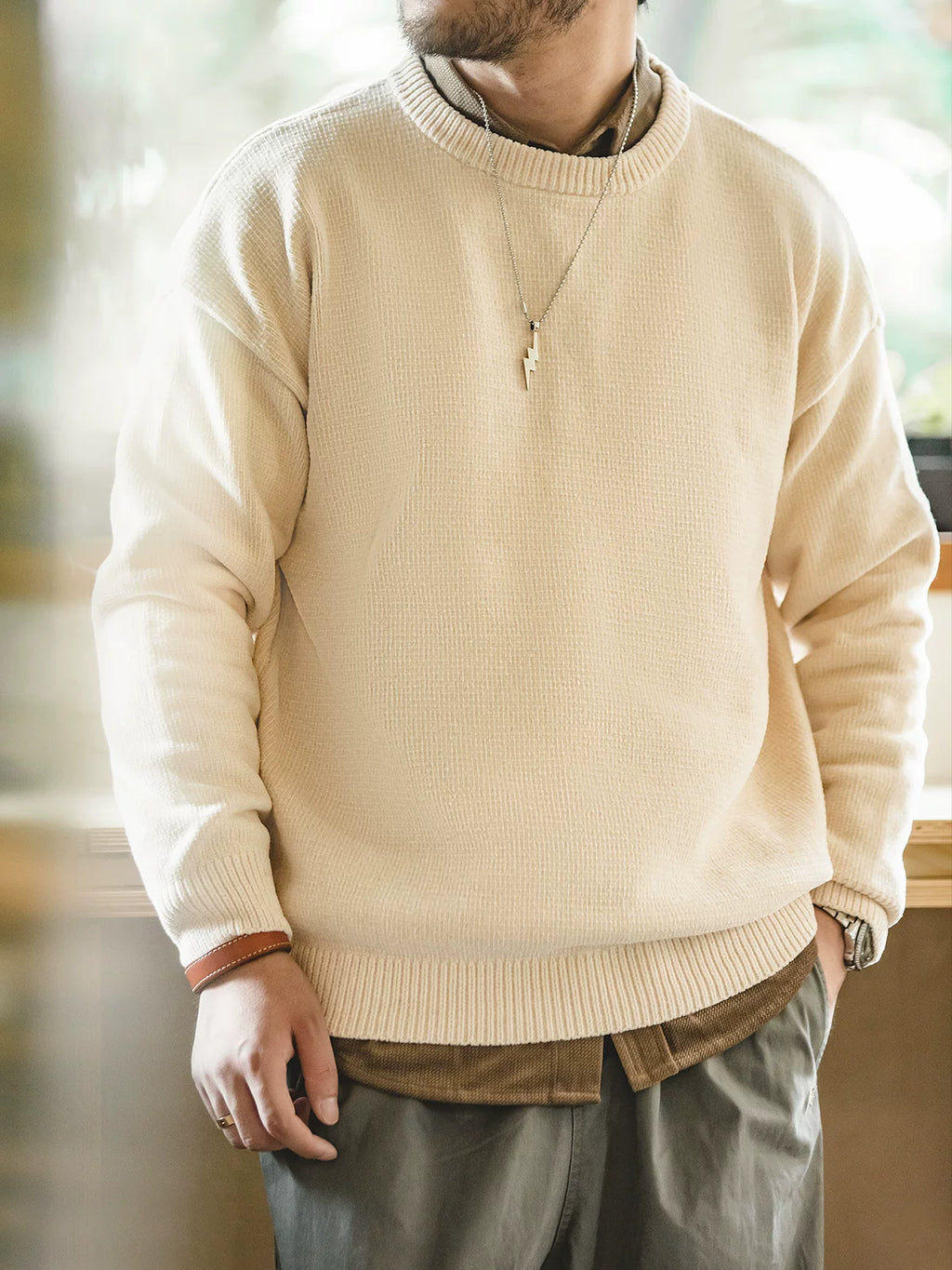 Madden Vintage Chenier Crew Neck Warm Sweater