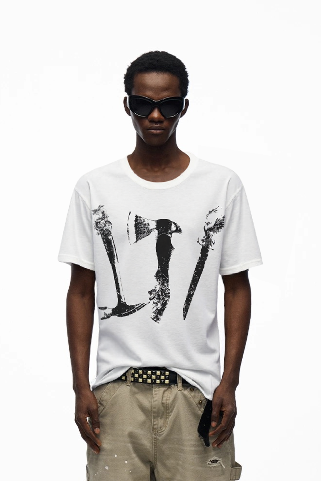 HISIDEA Casual Loose Digital Printing Tee