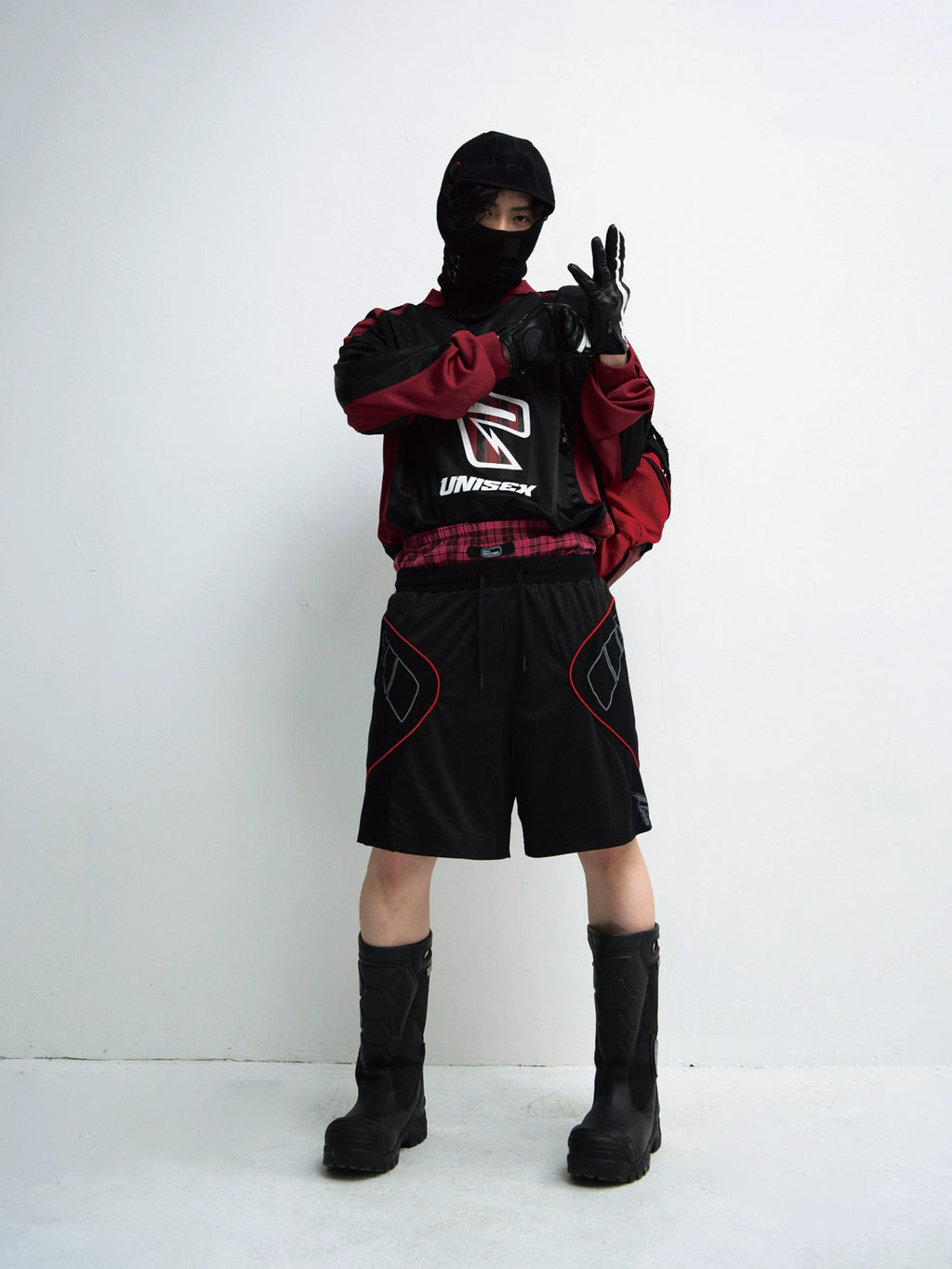 PEOPLESTYLE Sports Wind Contrasting Color Splicing Racing Car Quick-drying Long Sleeves