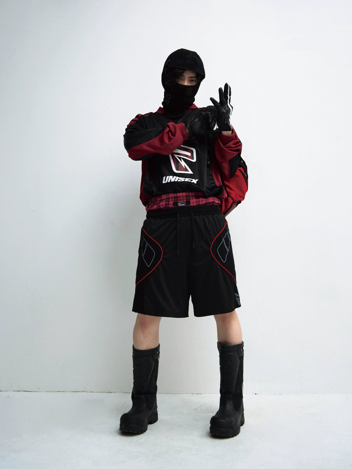 PEOPLESTYLE Sports Wind Contrasting Color Splicing Racing Car Quick-drying Long Sleeves