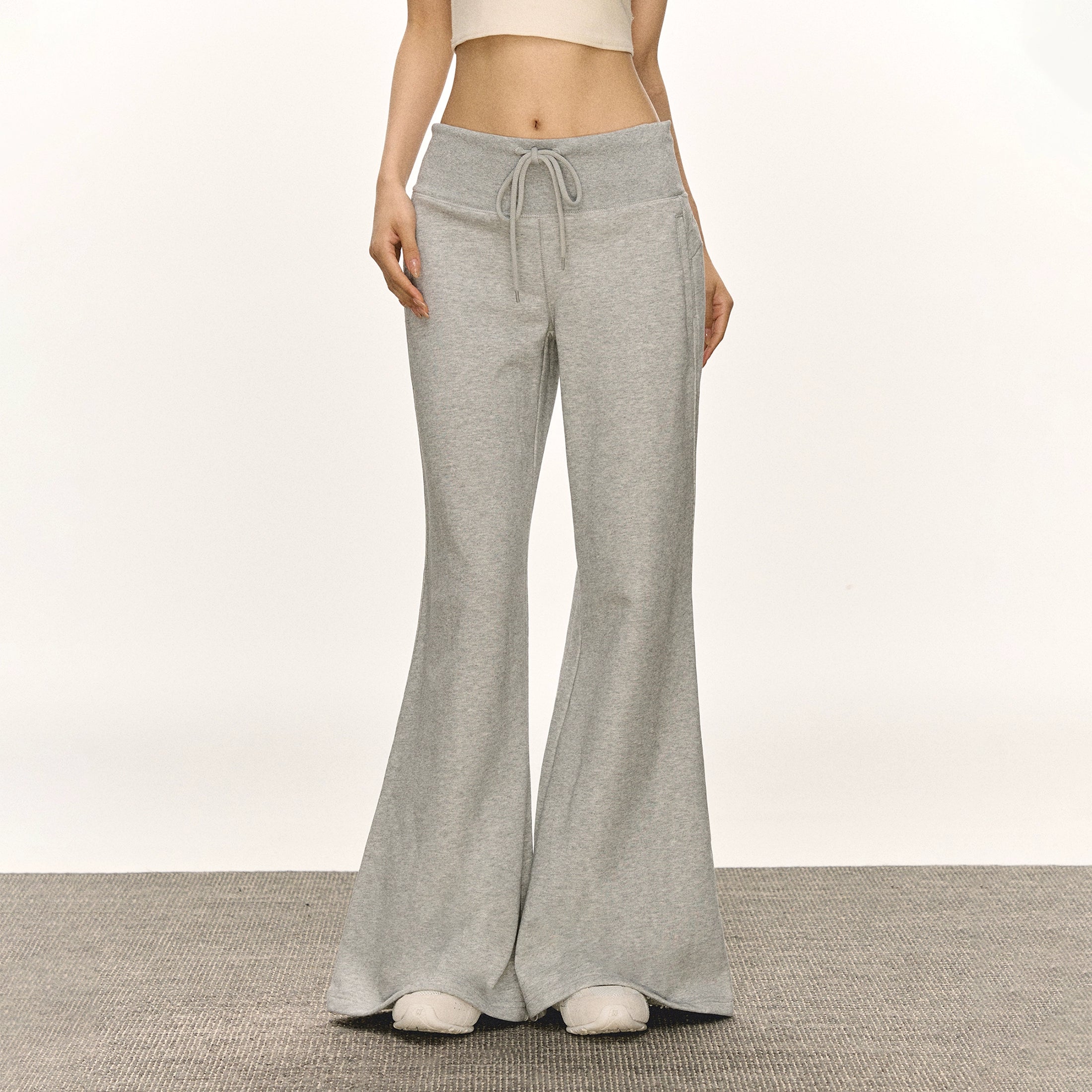 Ariseism Vintage Wide Waist Wide Leg Flared Casual Pants