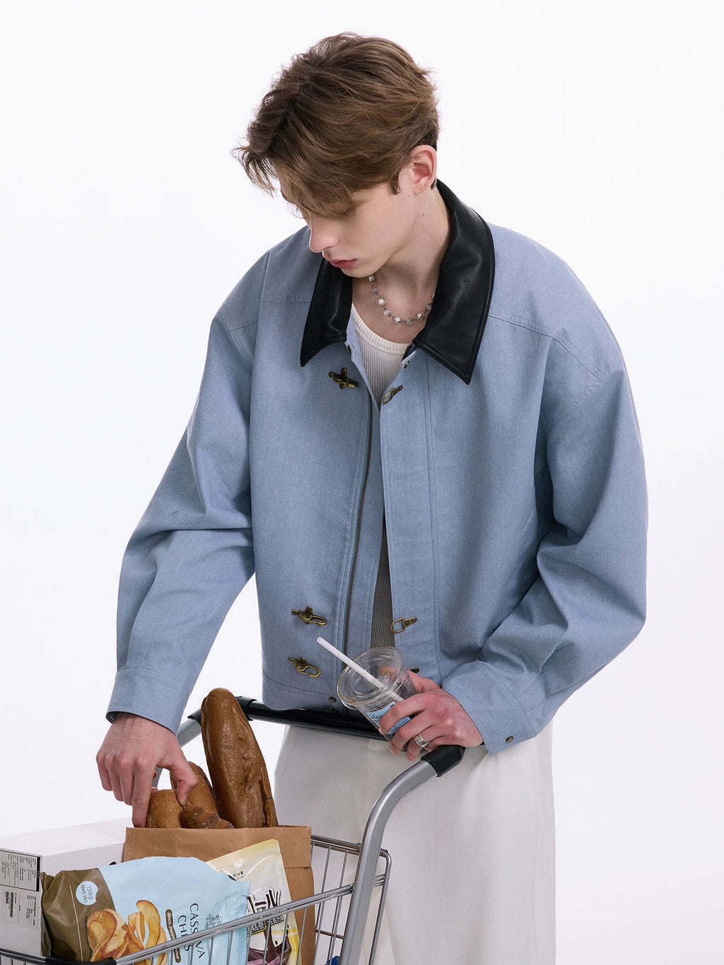CHOR Color Matching Collar Casual Lapel Jacket