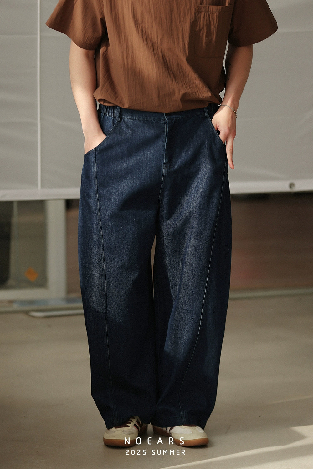 NOEARS Japanese Retro Ruffian Handsome Tooling Wide-leg Pants