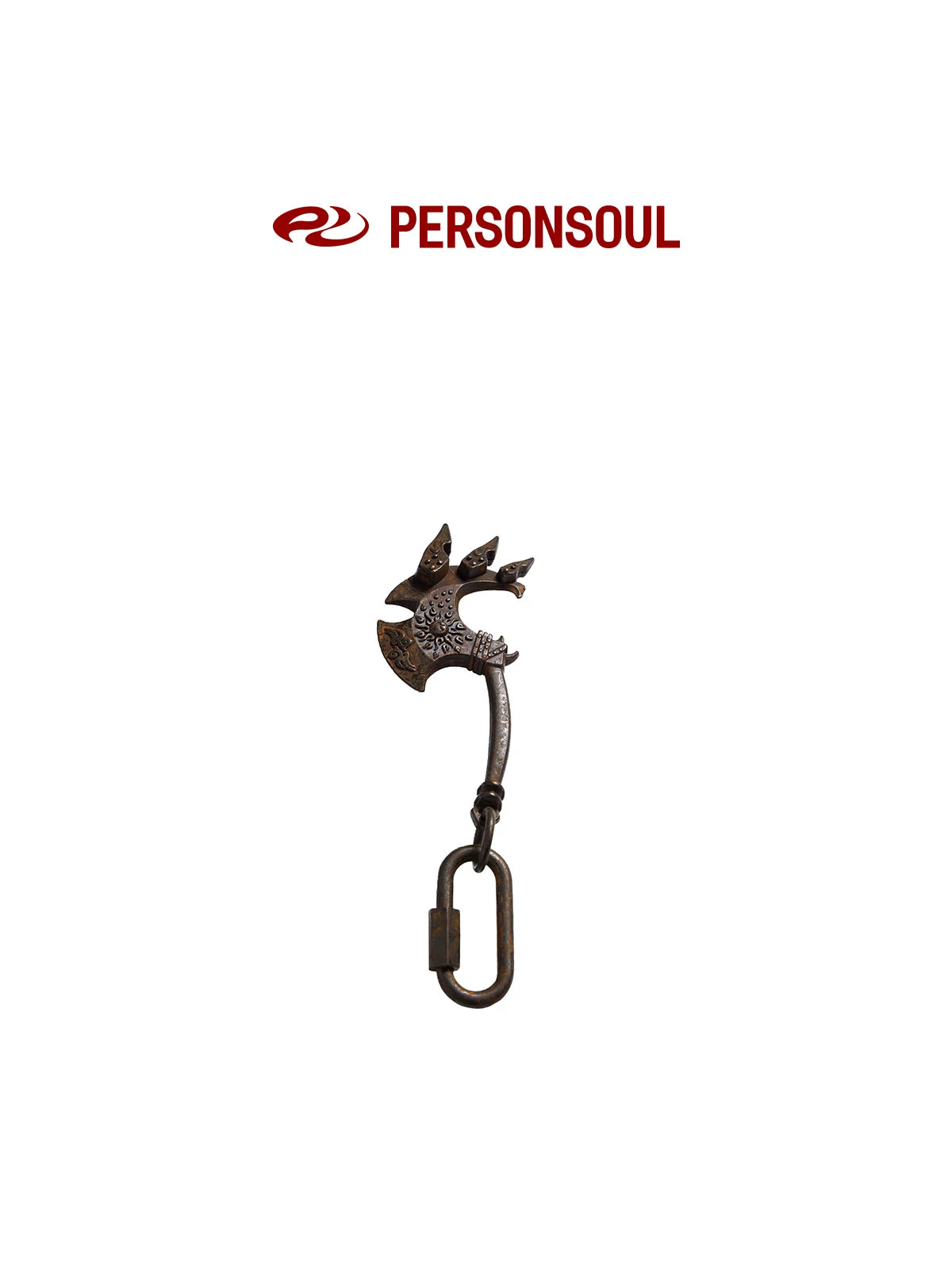 PERSONSOUL Oxidized Old Tomahawk Key Pendant