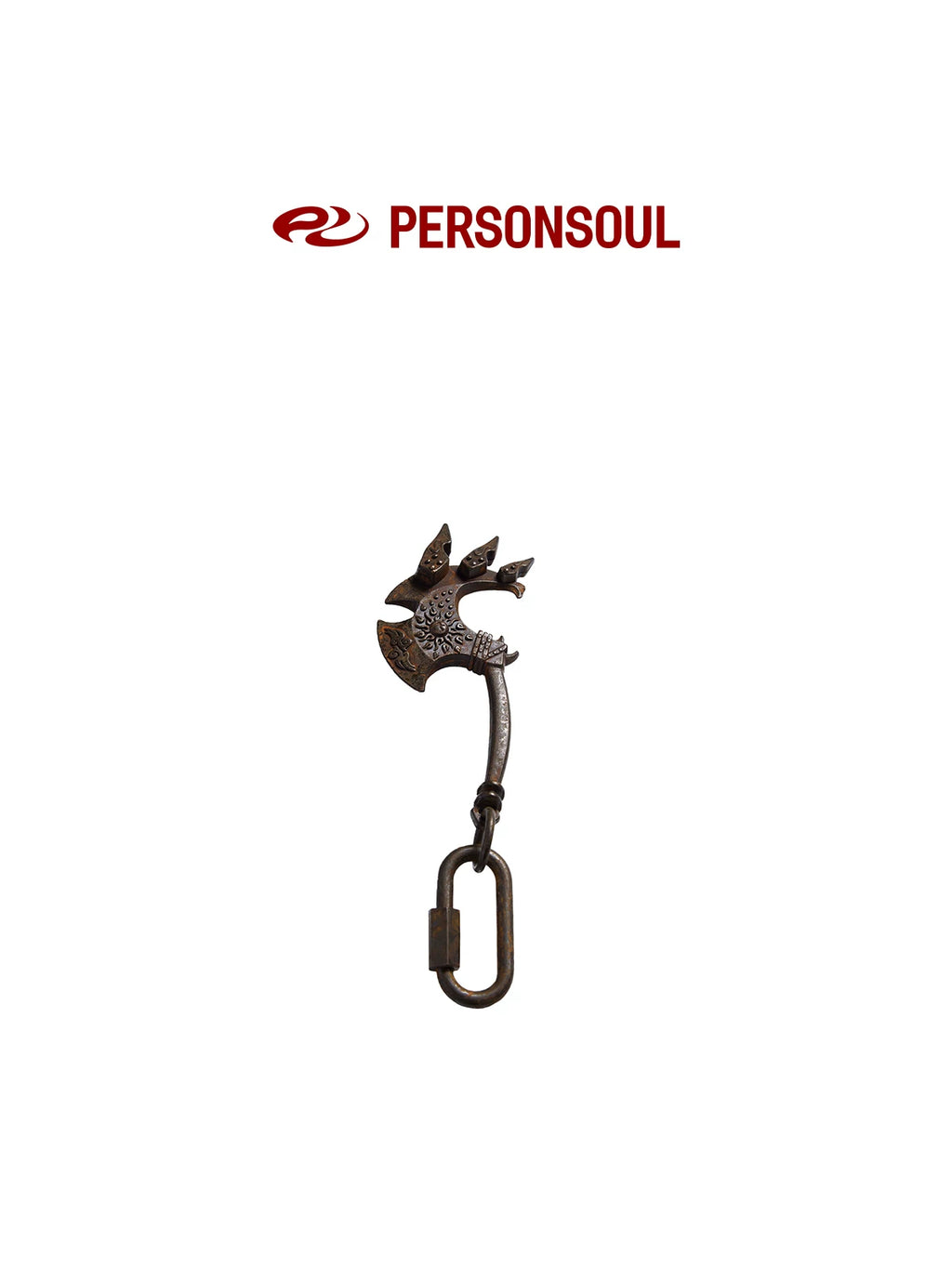 PERSONSOUL Oxidized Old Tomahawk Key Pendant
