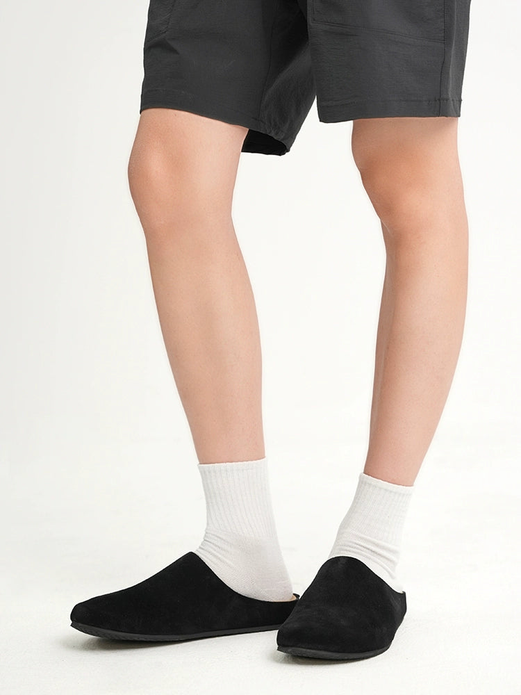 NO LOGO Velvet Birkenmuller Slippers Bag Head Lazy Pedal