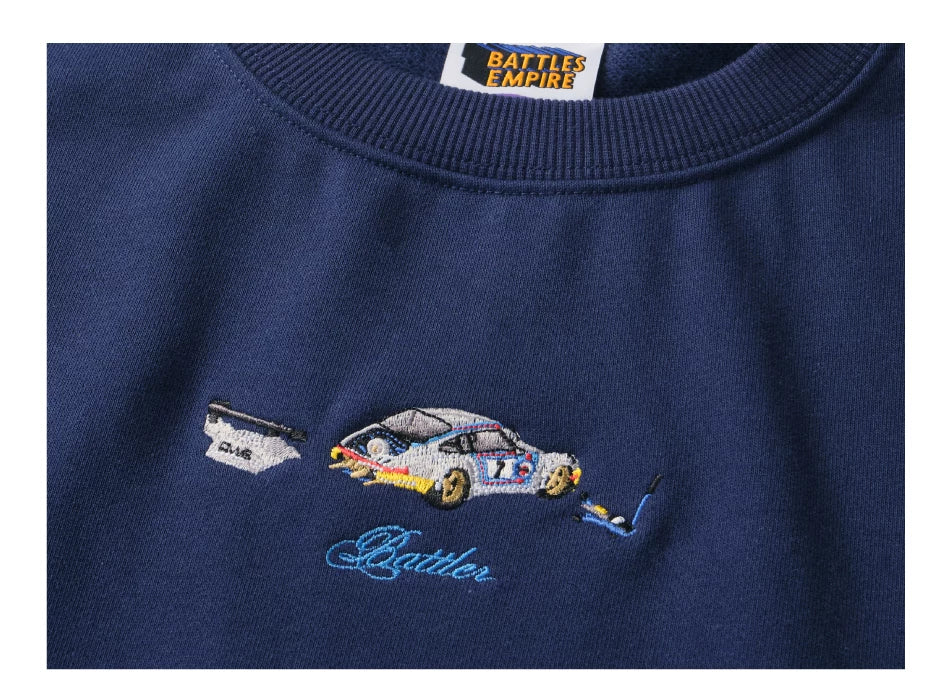 Battles Turbo 420g Embroidered Loose Hoodie
