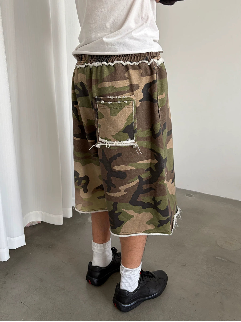 InsGale Camouflage Slack Cropped Shorts