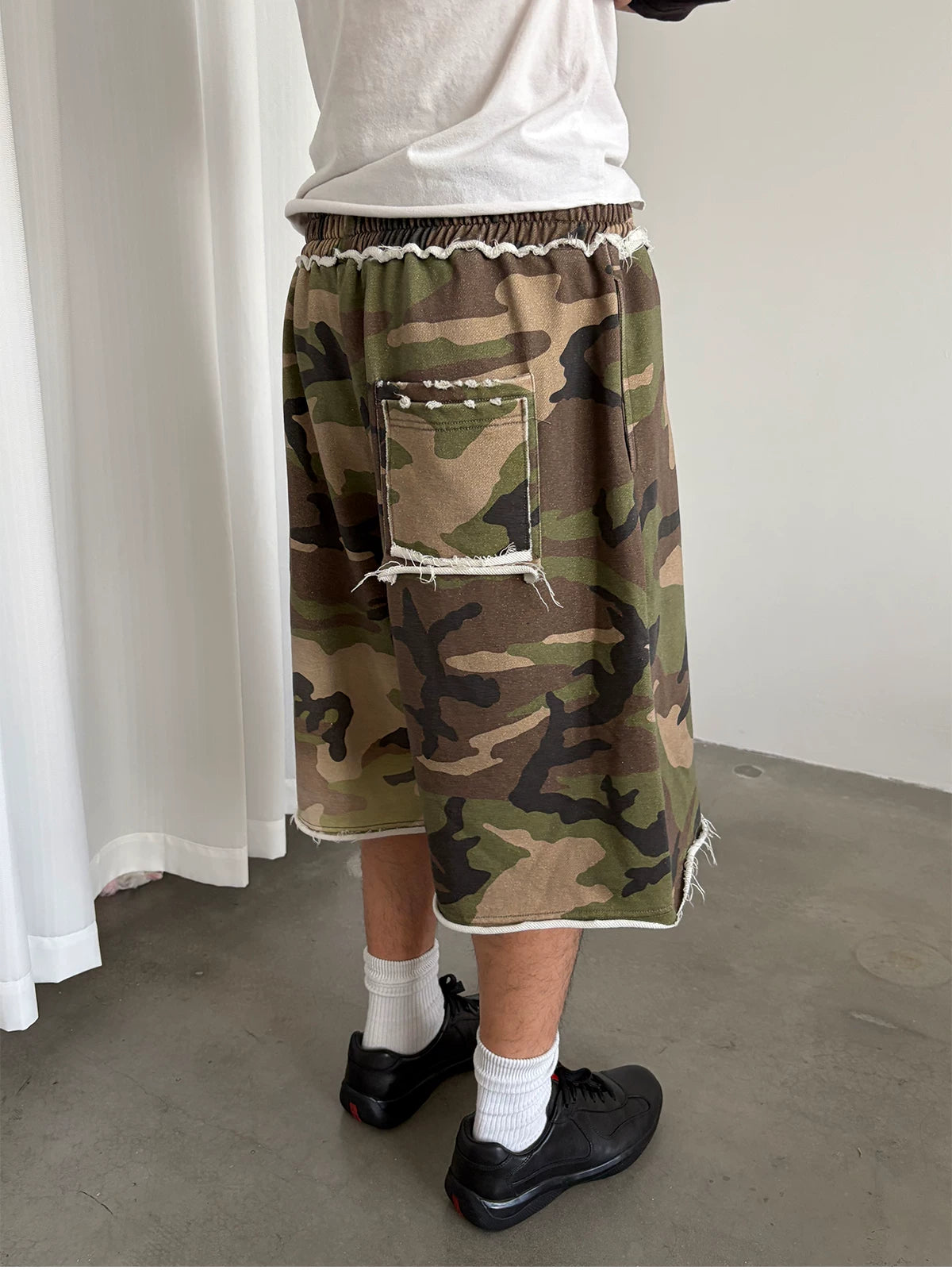 InsGale Camouflage Slack Cropped Shorts