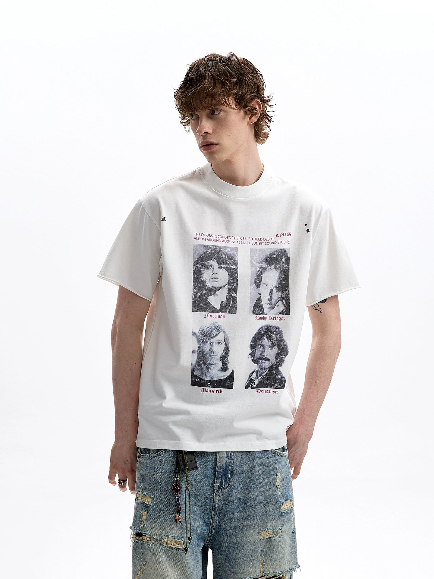 A PUEE Retro Band Portrait Print Tee