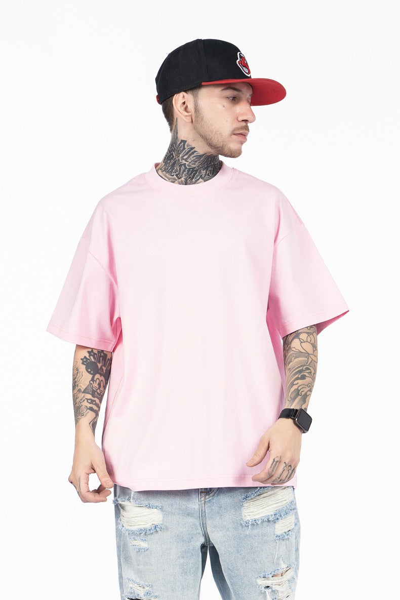 SUPER WAY Loose Crew Neck Versatile Tee