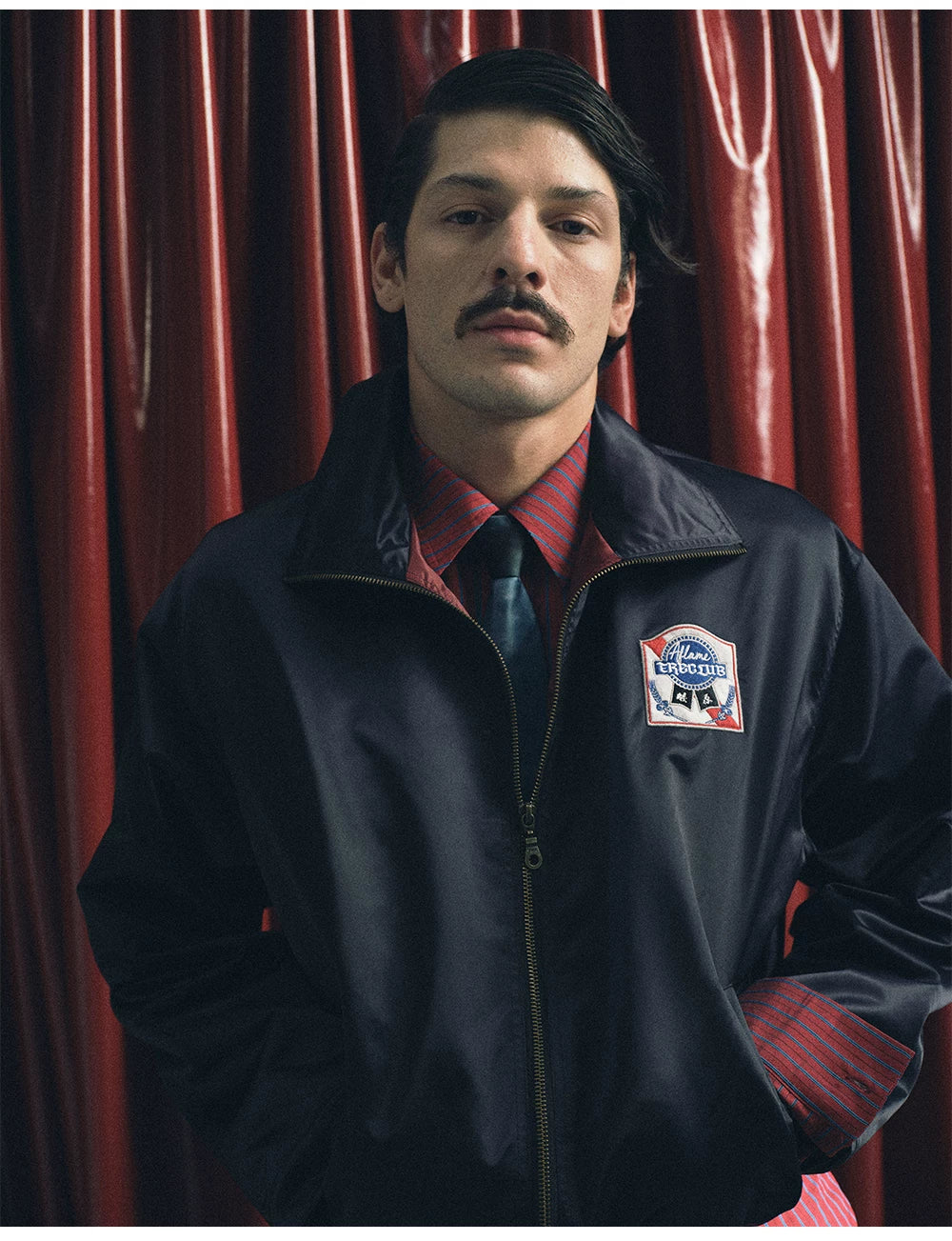 TREclub Premium Sense Glossy Embroidered Patch Jacket