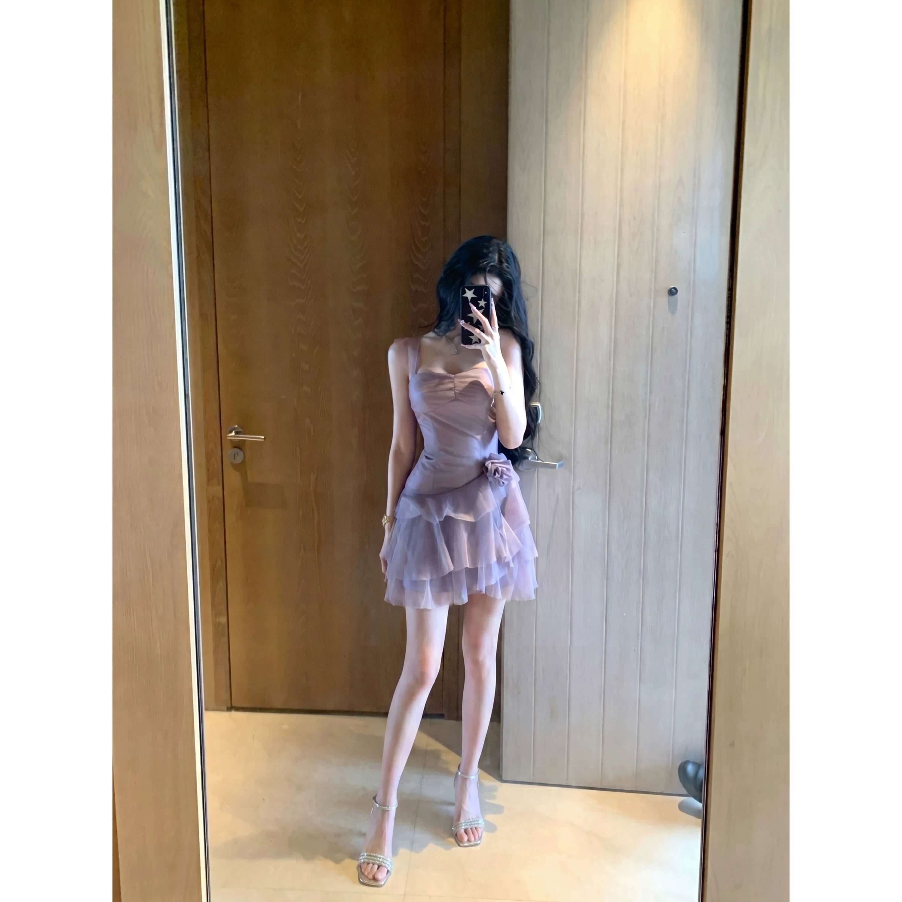Barb Chill Mesh Suspender Dress
