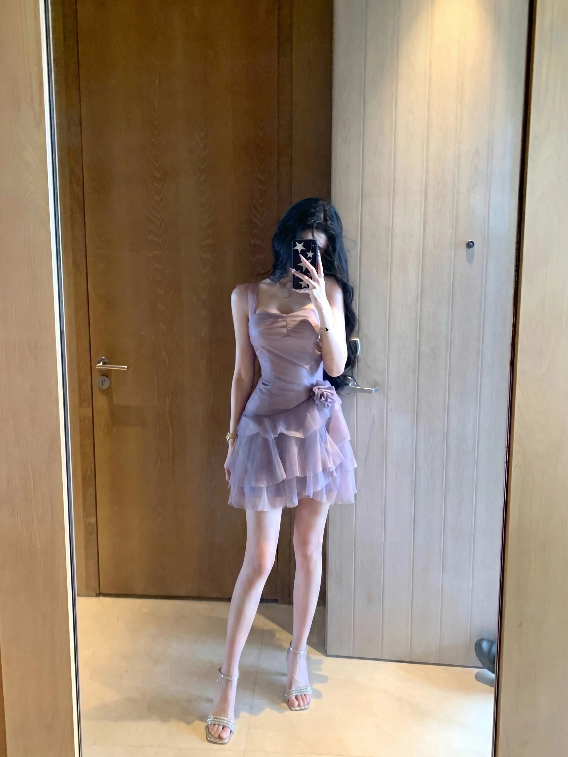 Barb Chill Mesh Suspender Dress