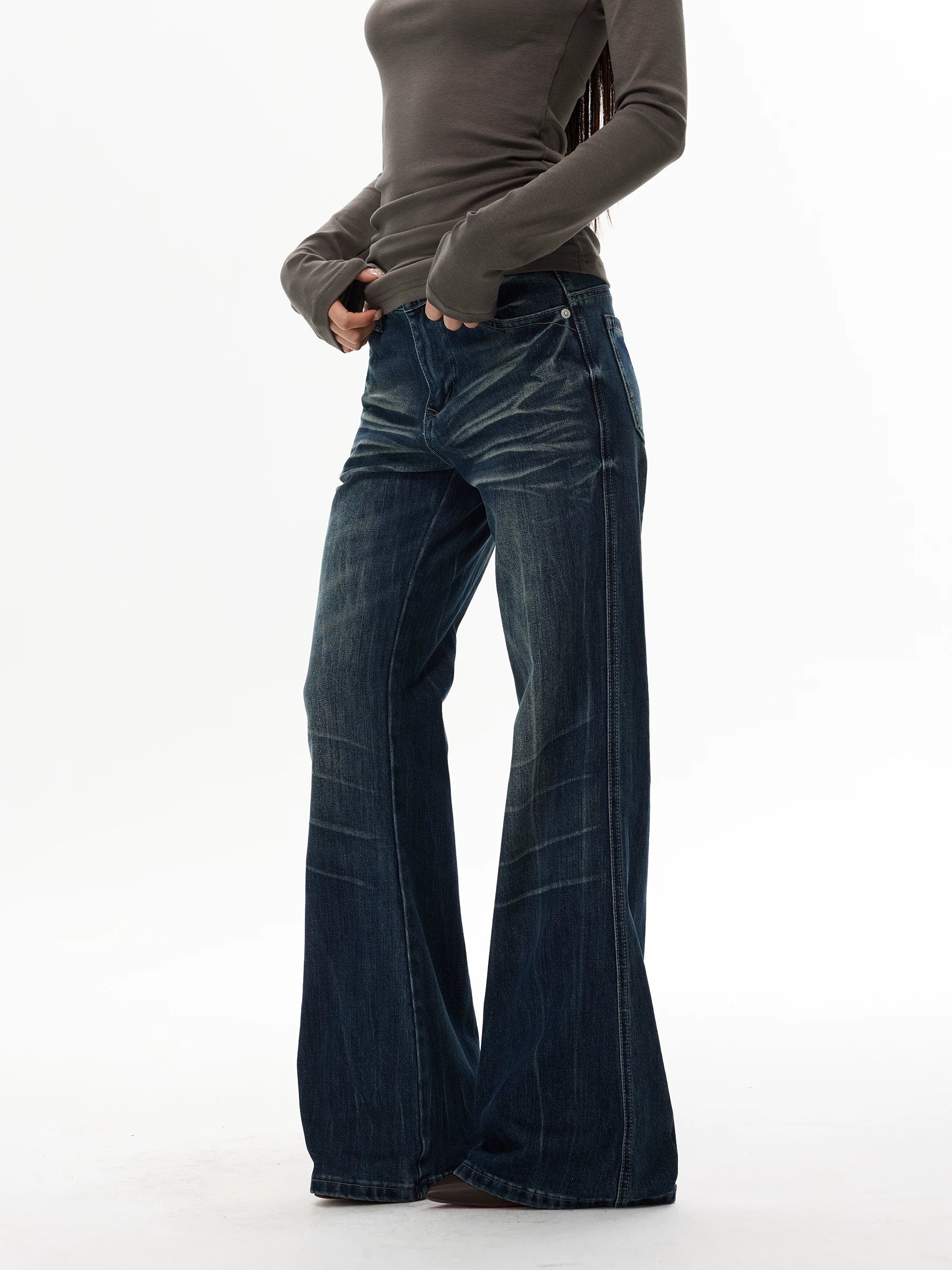 WLNEXT Casual Micro-Flared Jeans