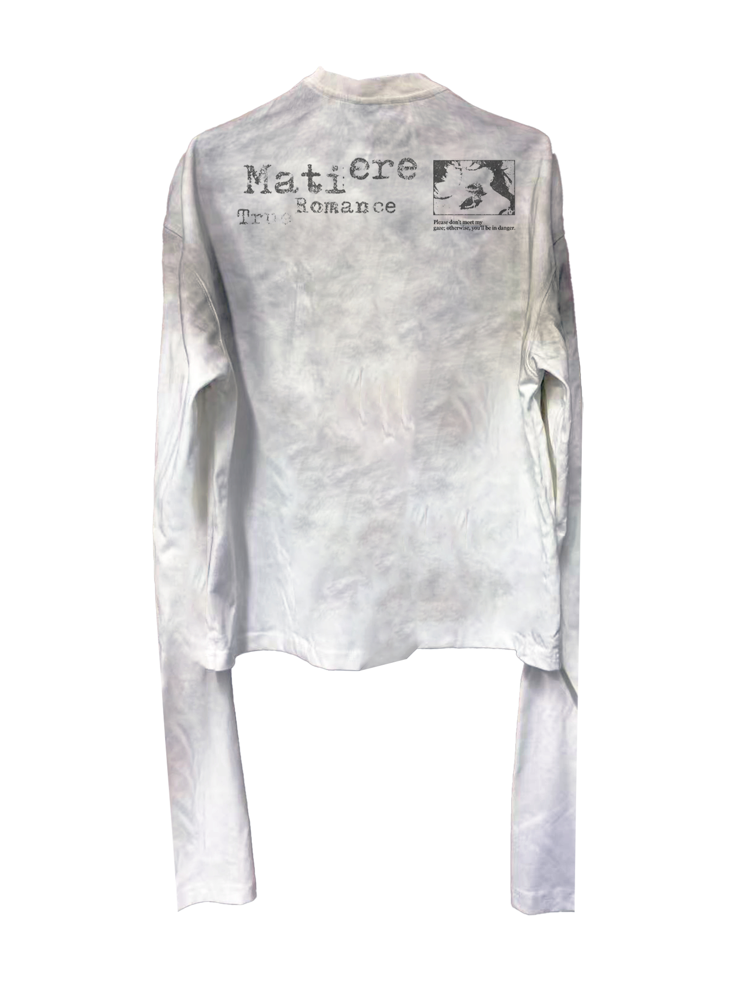 DETW Do Old Spray Dirty Punk Portrait Print Crew Neck Long Sleeve