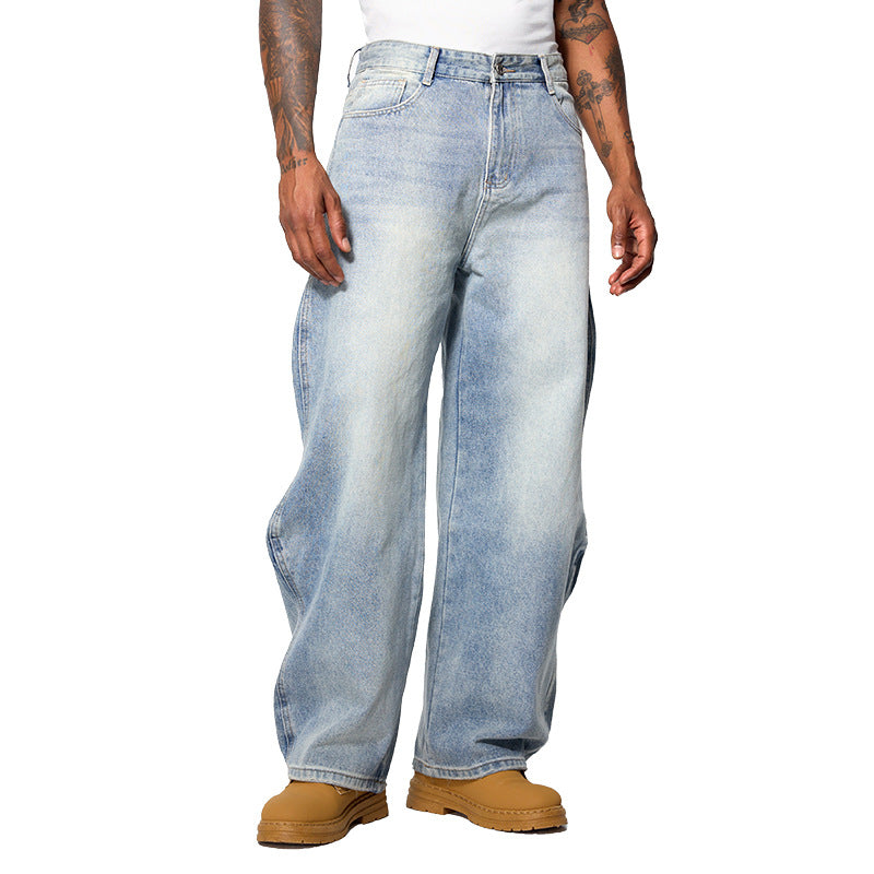 Inflation Ripple Wash Floor Mopping Vintage Jeans
