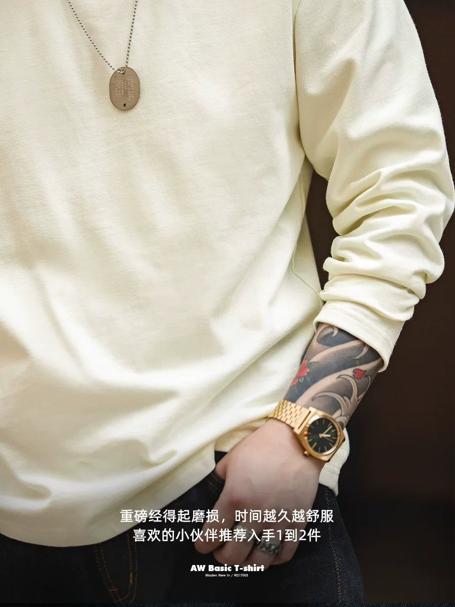 Madden pure cotton heavy long-sleeved T-shirt