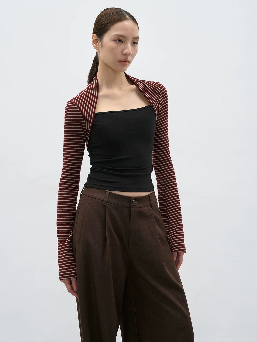 EIGHTHMONTH Versatile Striped Vest Long Sleeve