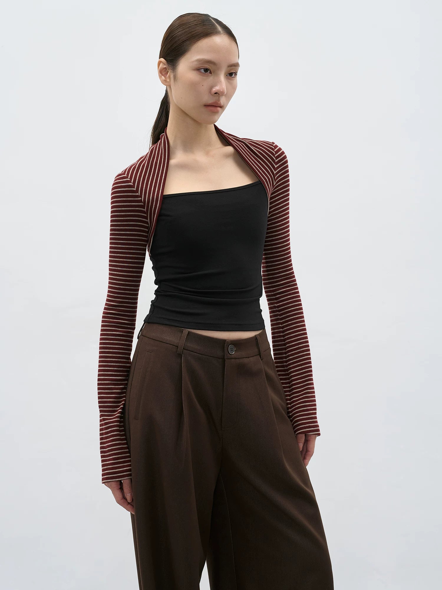 EIGHTHMONTH Versatile Striped Vest Long Sleeve