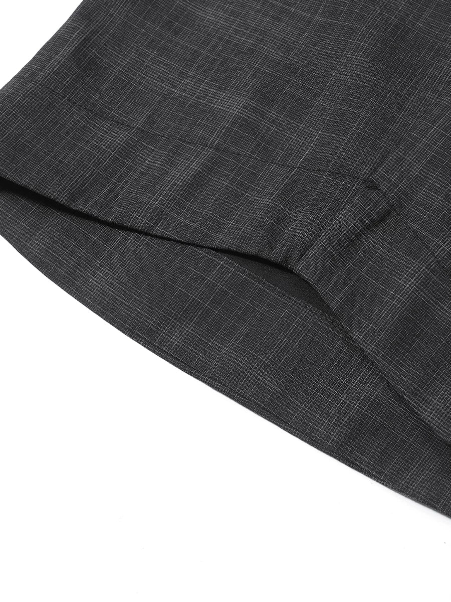 TZ Pleated Retro Plaid Wide-leg Drape Casual Trousers