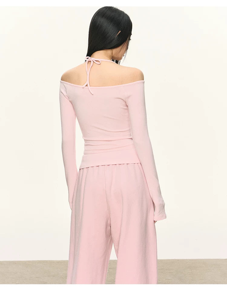 Anna Aneae Neck Slim Long Sleeves