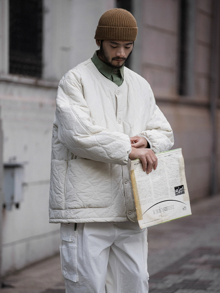 NOEARS Japanese Collarless Thickened Liner Cotton Clothes