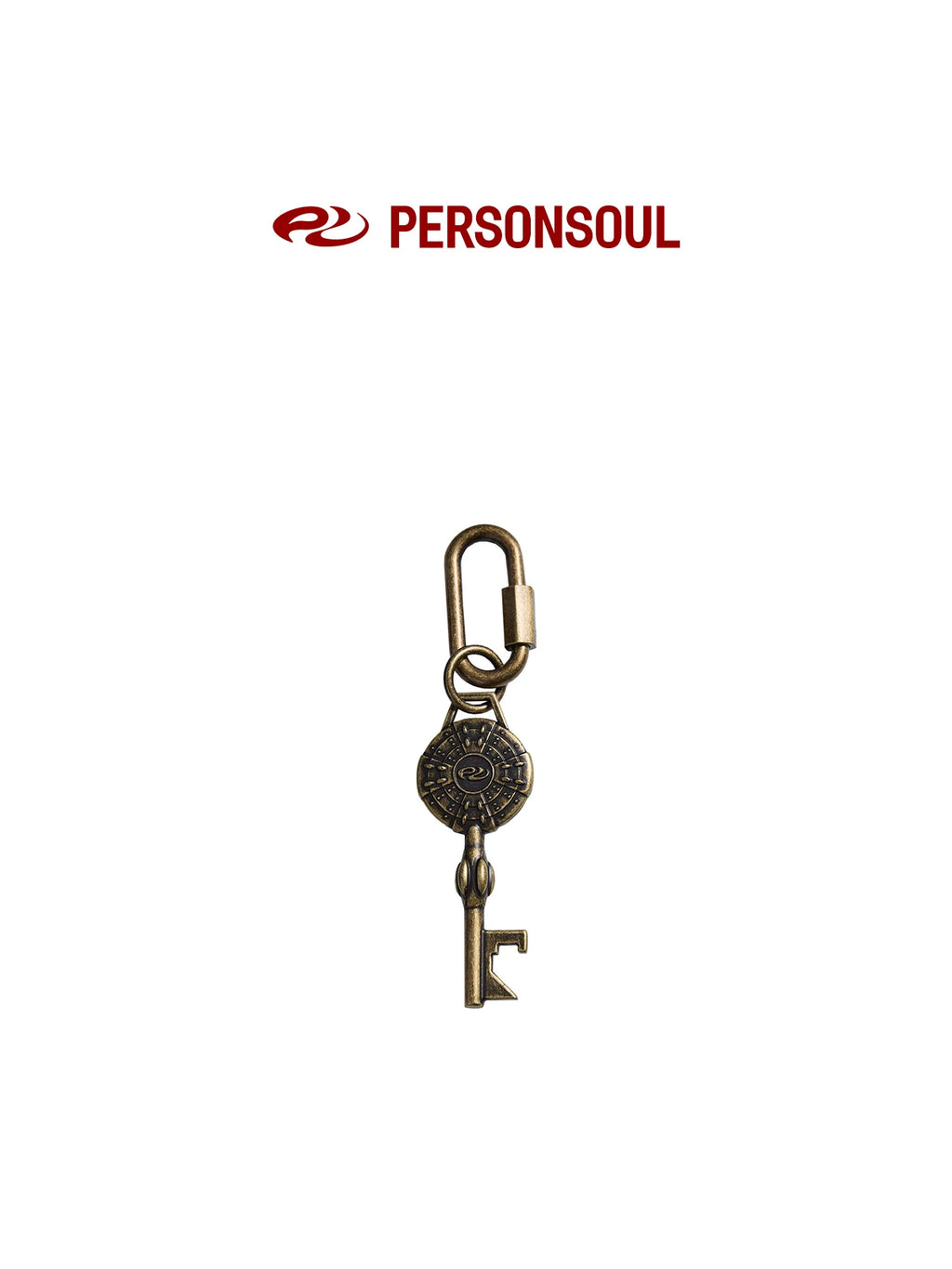 PERSONSOUL Oxidized Old Shield Key Pendant
