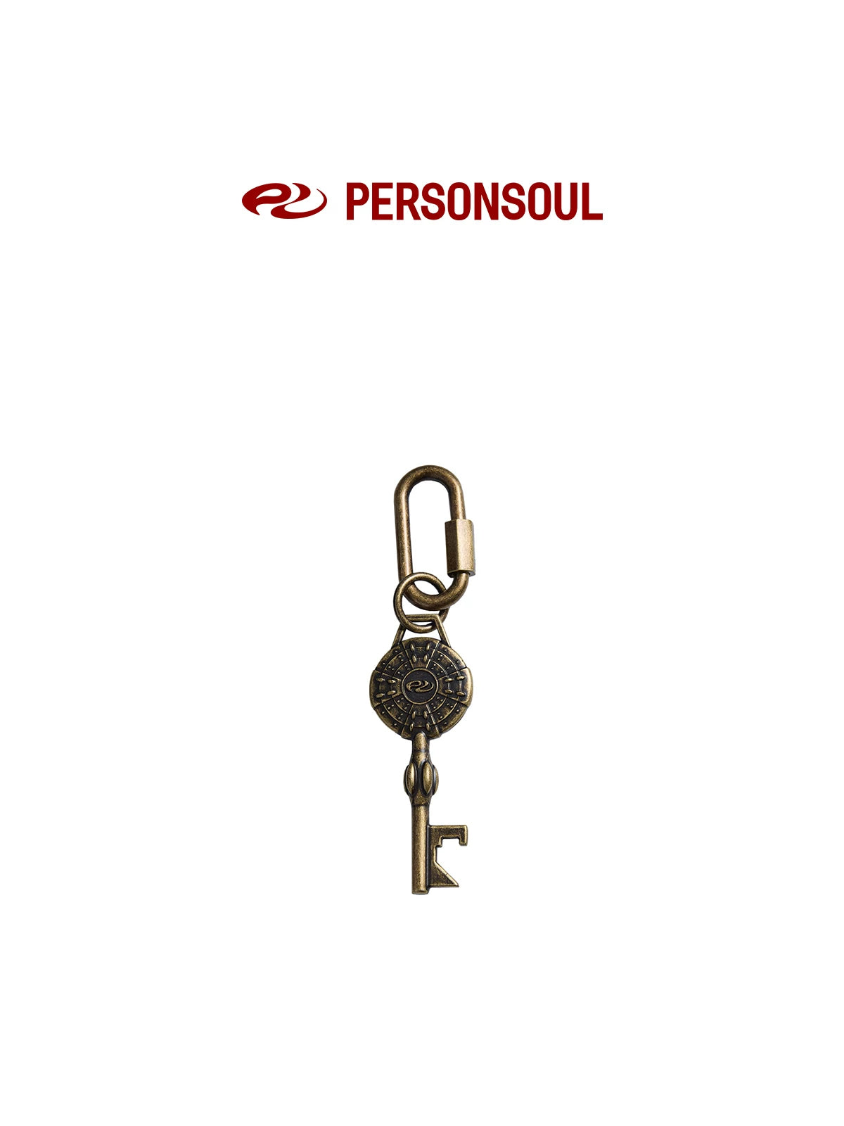 PERSONSOUL Oxidized Old Shield Key Pendant