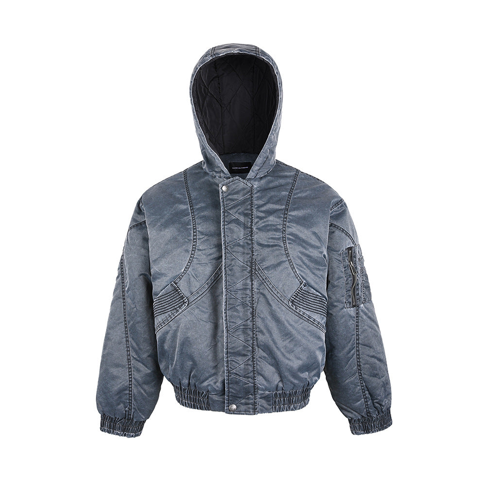 MADEEXTREME Hooded Thickened Warm Cotton Jacket