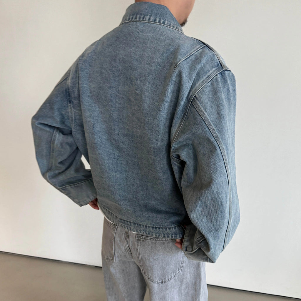 Anniehall Washed Old Blue Detroit Denim Jacket