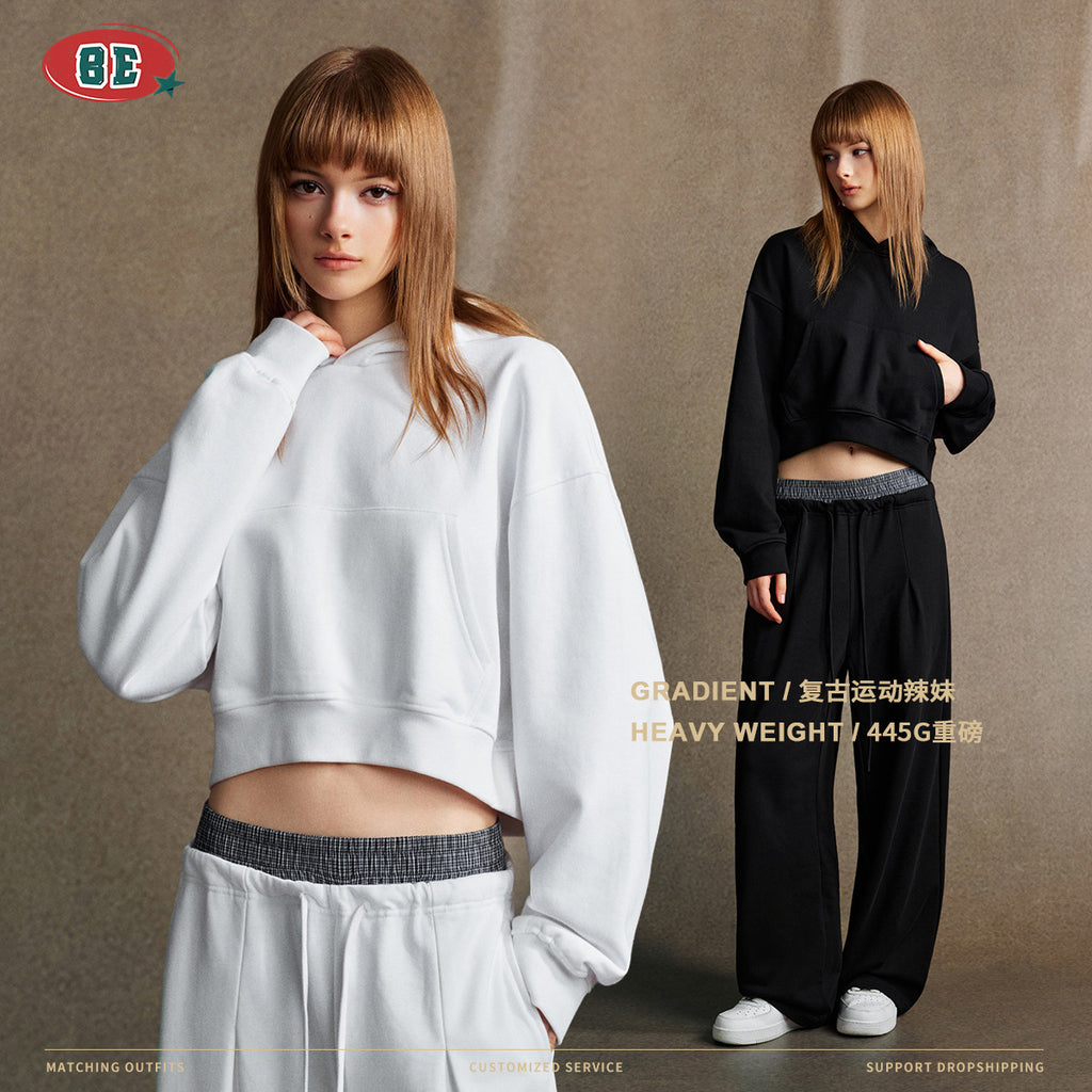 BE Ins Trendy Brand Big Pocket Hooded Sweater