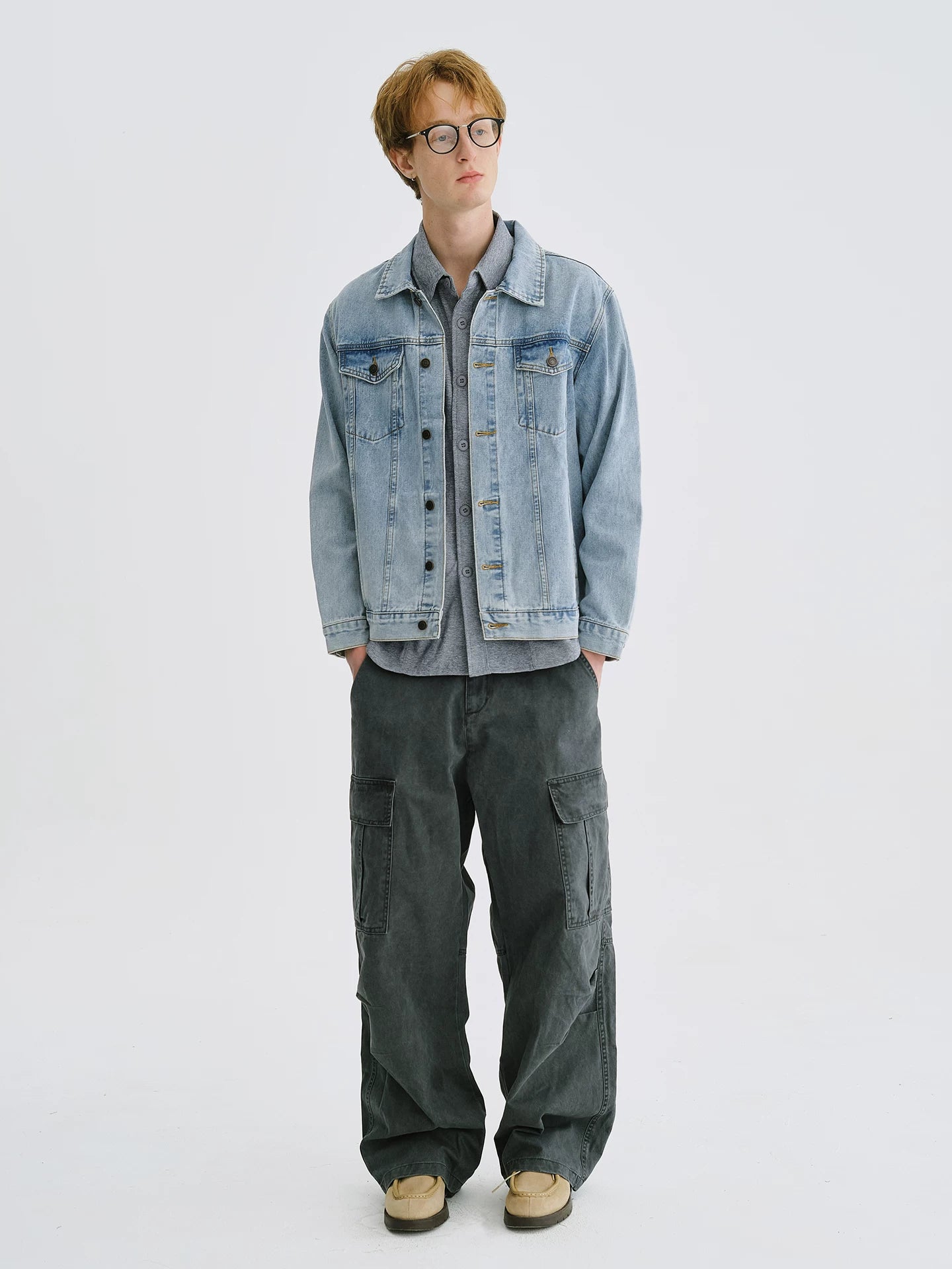 LIVINGTOWN Retro Casual Loose and Old Overalls