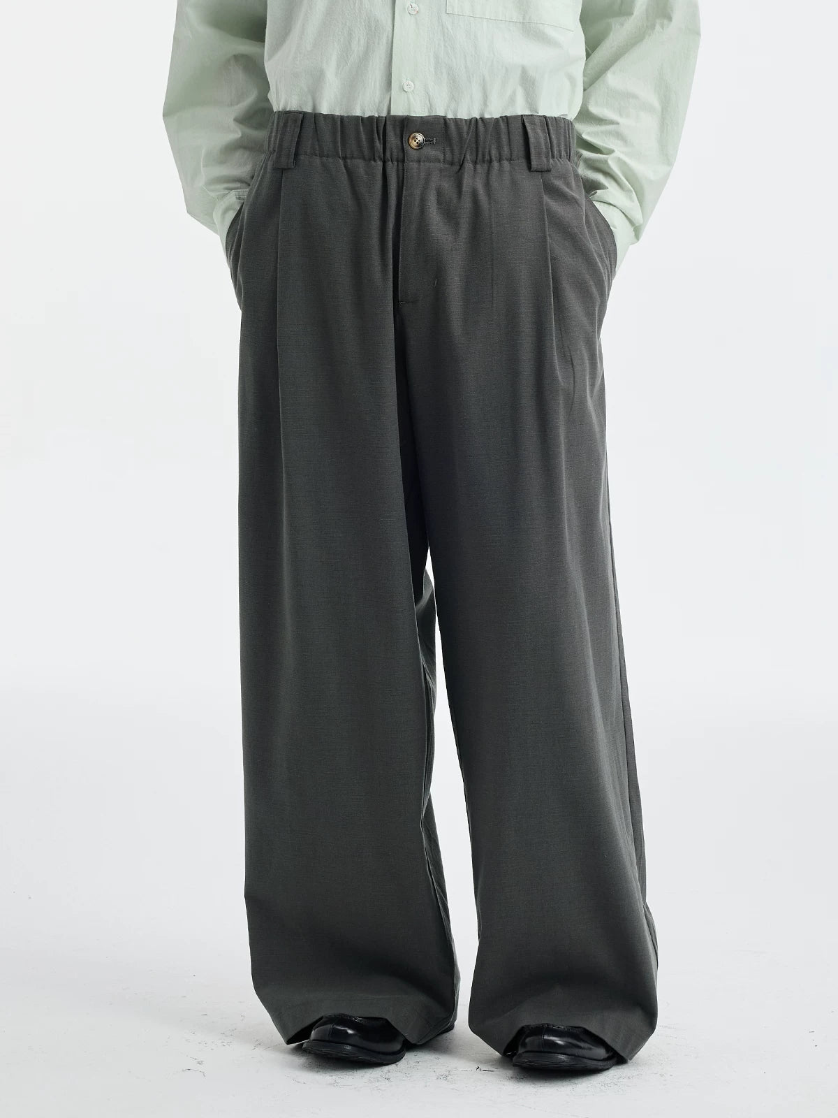 BUTTBILL Vintage Wide-leg Slacks