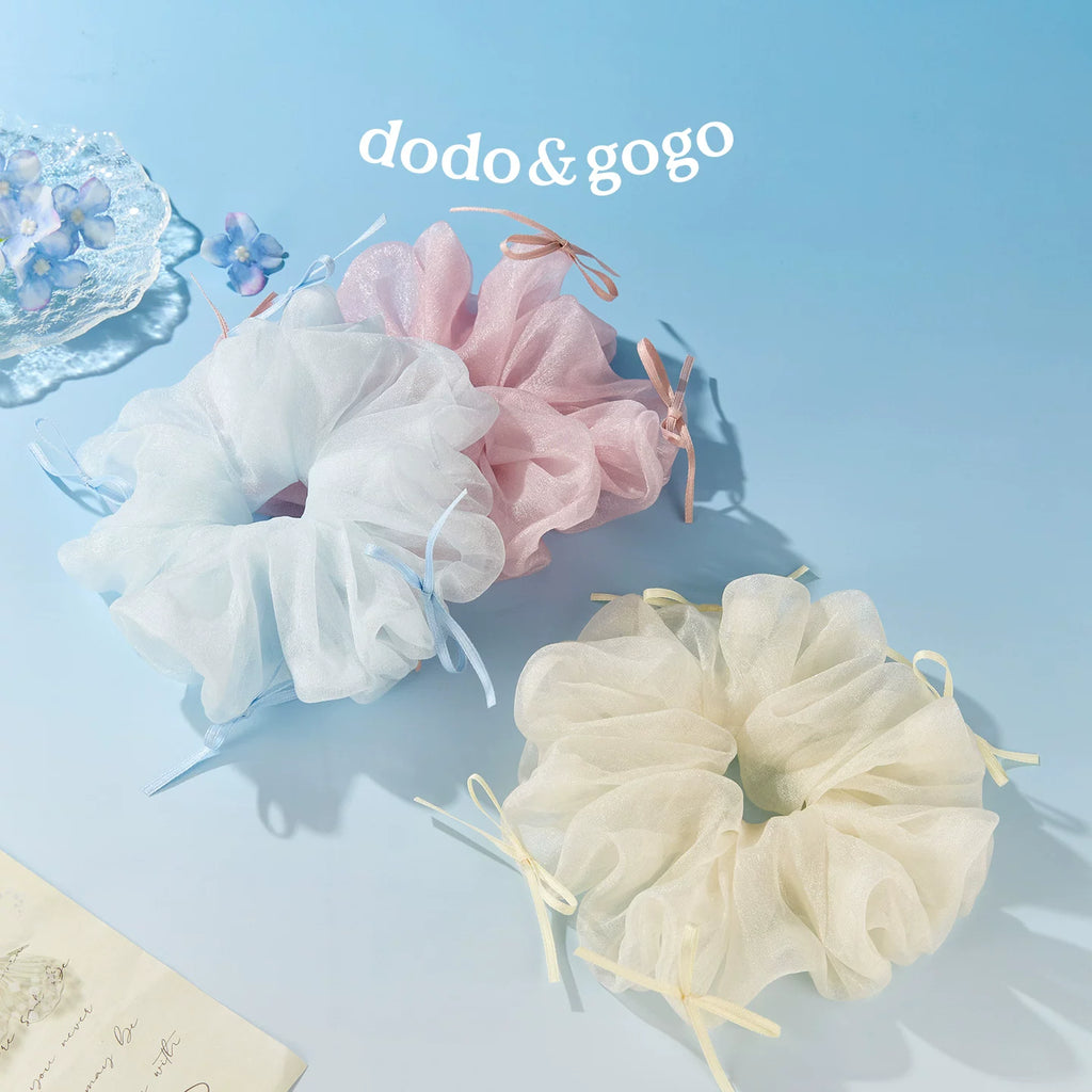 DODOGOGO Mesh Bow Large Intestine Hair Band