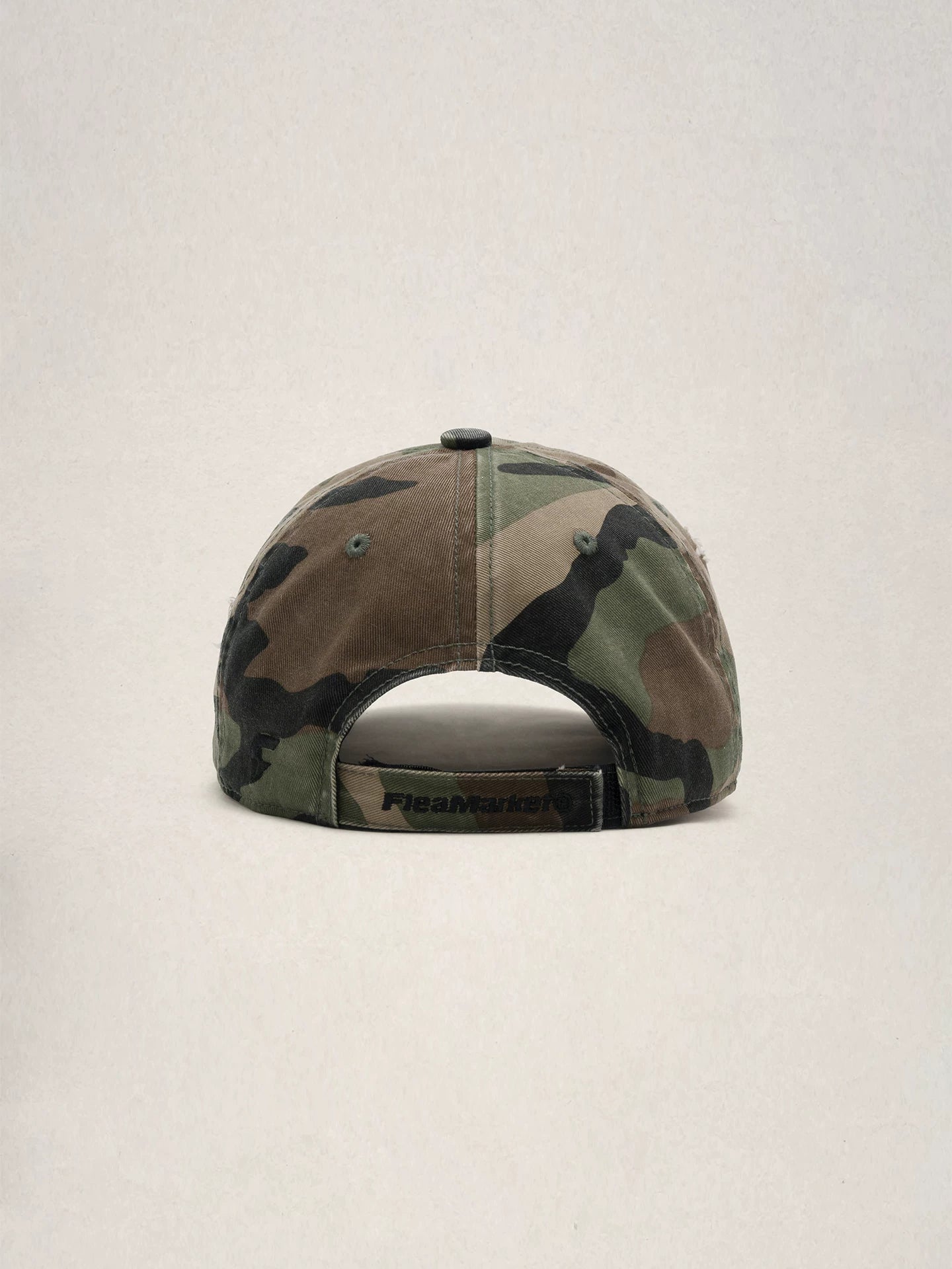 Fleamarket Vintage Alphabet Embroidery Camouflage Cap