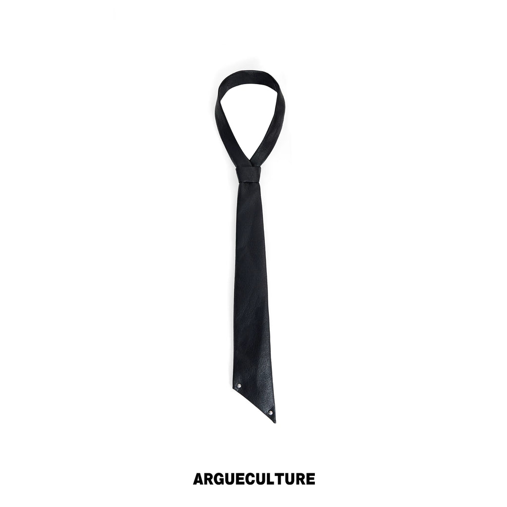 ArguECulturE Irregular Leather Tie