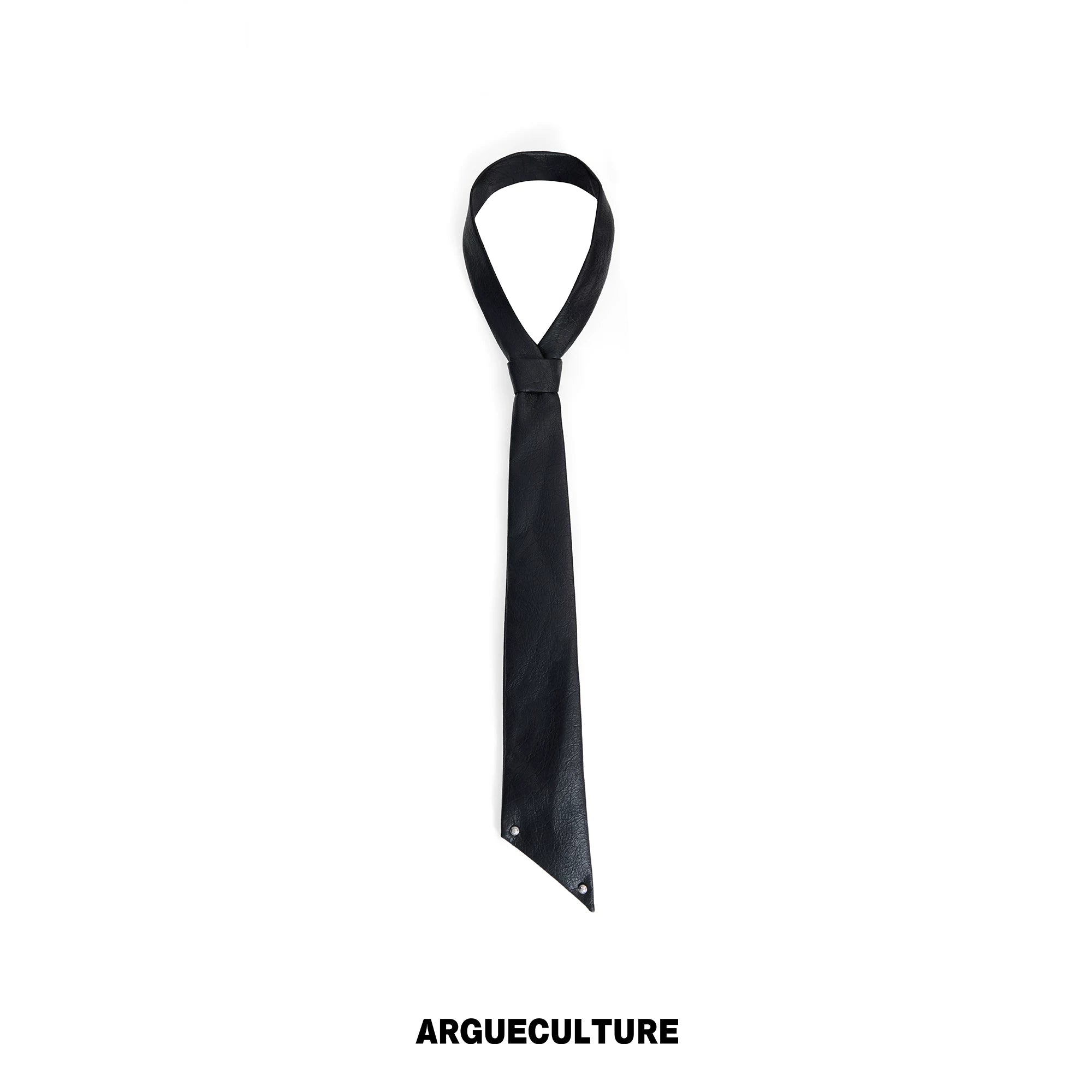 ArguECulturE Irregular Leather Tie