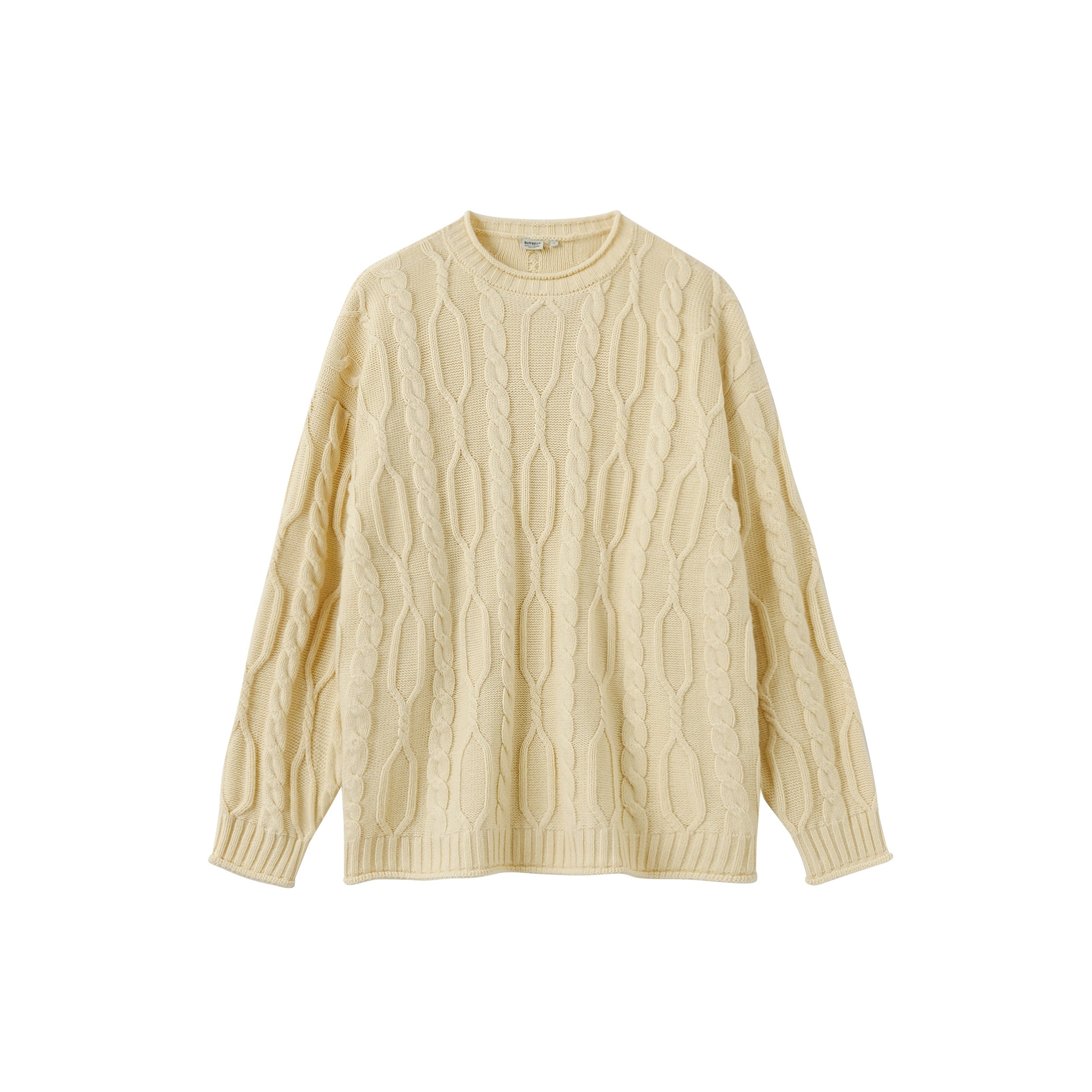 BUTTBILL 15% wool knitted 700G twisted woven sweater