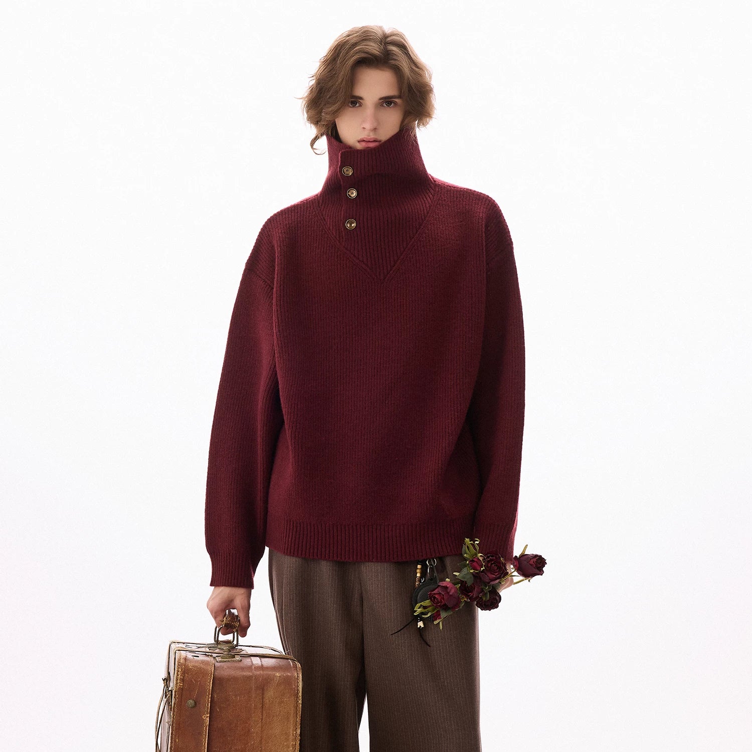 CHOR Turtleneck Knitted Bottomed Thickened Warm Sweater