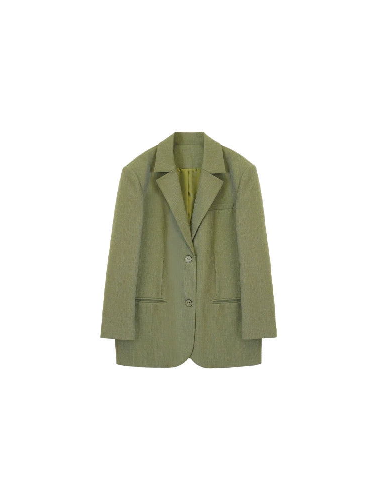 KELIFAN Hong Kong Style Retro Woolen Blazer
