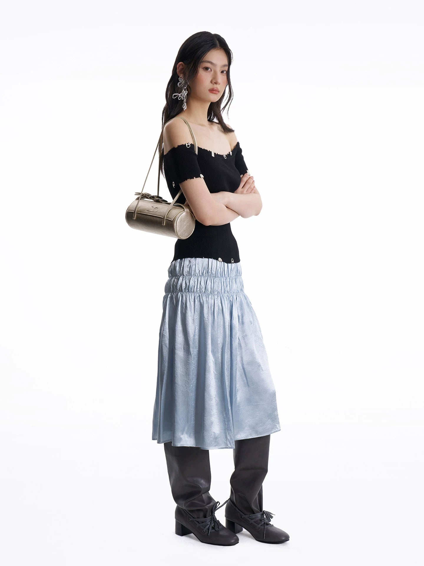 JANDRESS Belt Trim Shoulder Underarm Bag