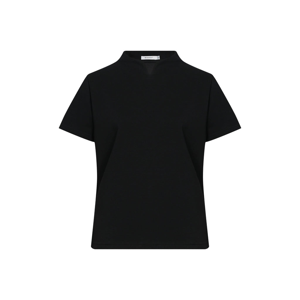 FUNKYFUN V-neck Small Stand-up Collar Space Cotton Slim-fit Tee
