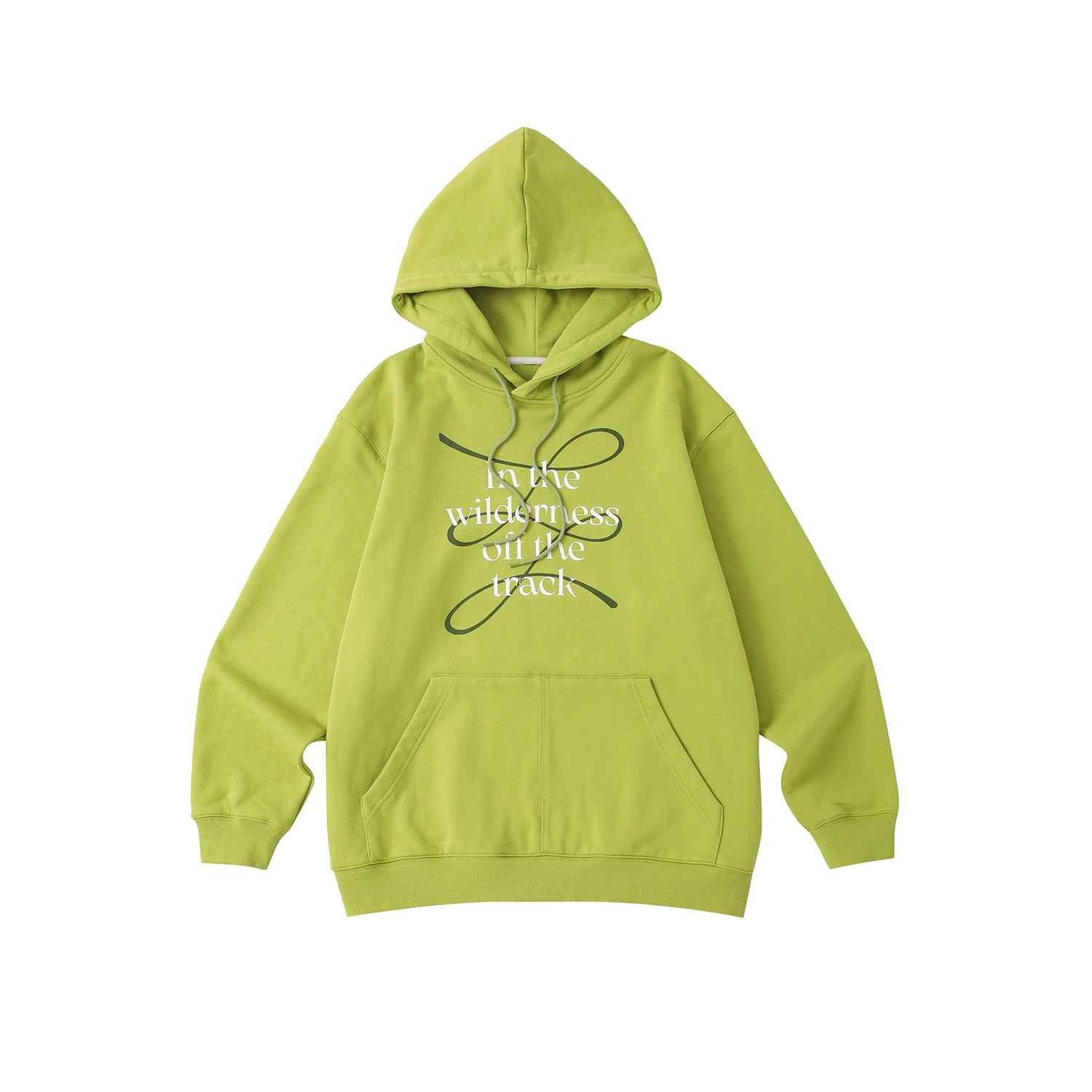LR MADE Line Slogan Theme Print Hooded Sweater