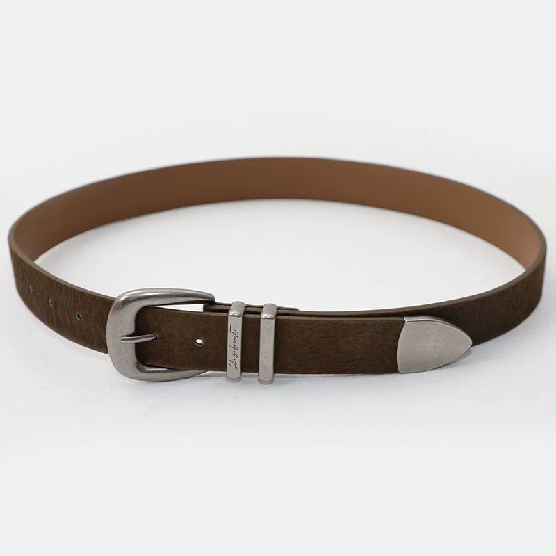 ZOZOFOREST First Layer Horse Leather Old Money Retro Leather Belt