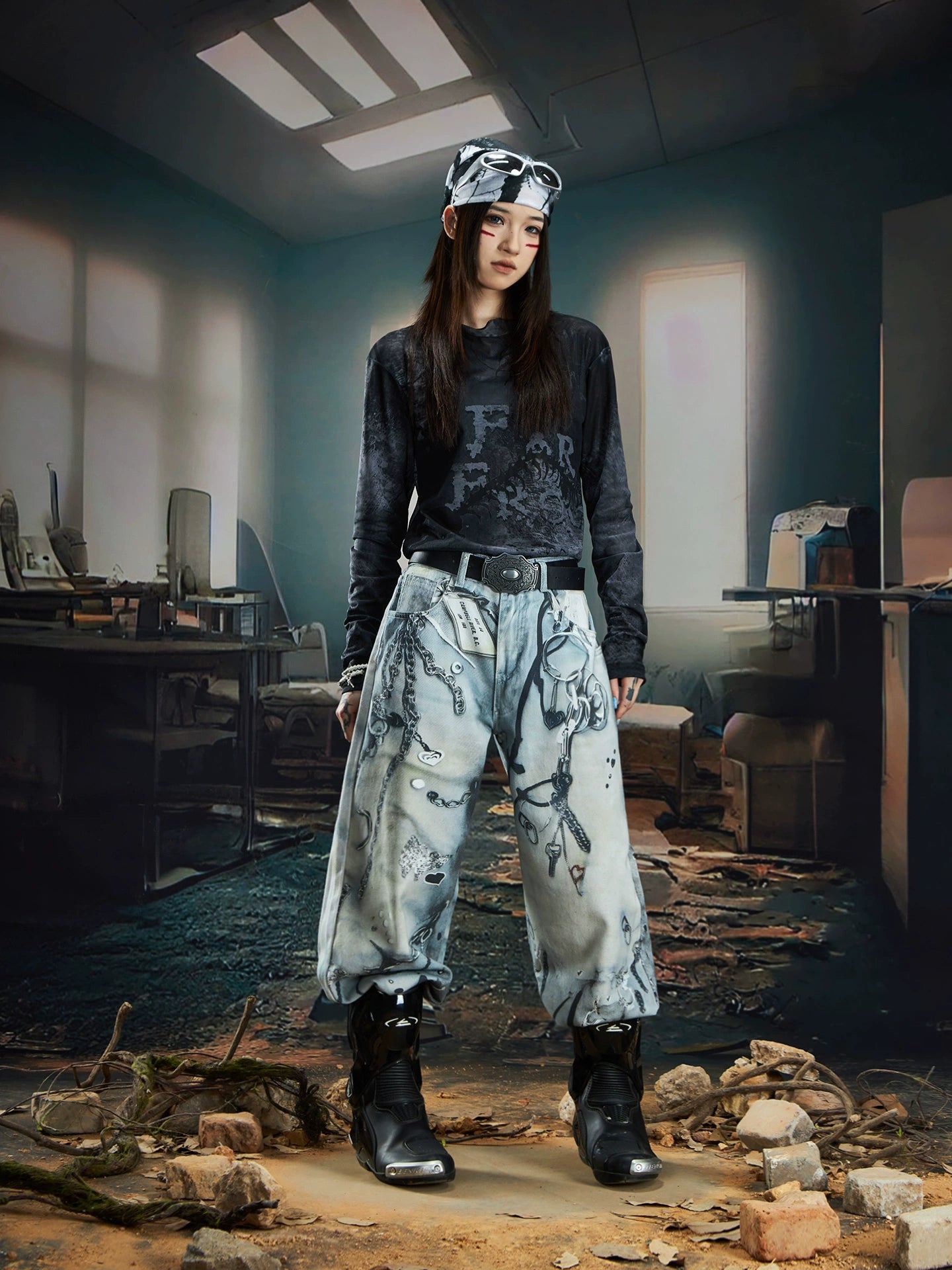 NOMANIAI 3D Printed Jeans