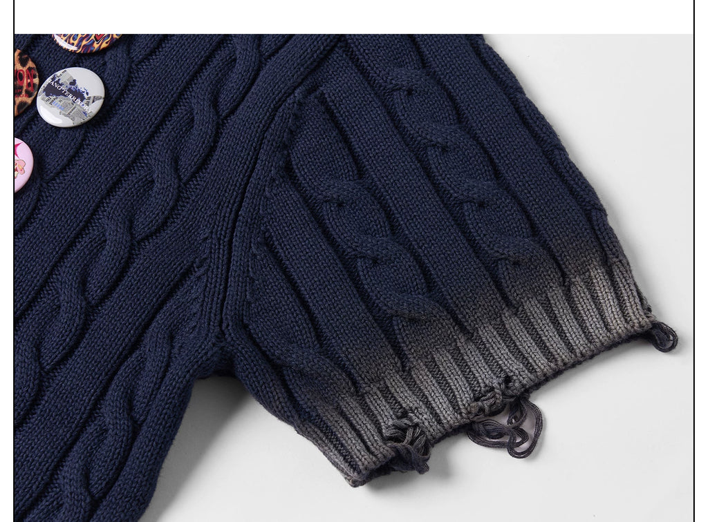 SAXGENWON Detachable Medal Knitted Tee
